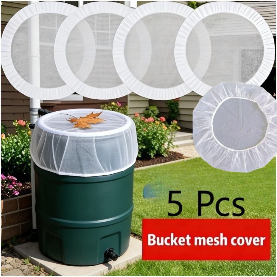 Image of 5-pack Water Tank Filter Screens | Fits 40-60cm/15.75-23.62 Inches Diameter Water Storage Tanks | Fine Mesh Net Blocks Leaves, Mosquitoes, And Impurities From Entering , Preventing Water And Clogging