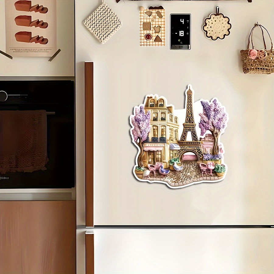 TEMU 1pc 2d Flat Printed Refrigerator Magnet, Made Of Acrylic And Rubber Soft Magnetic Material, And Kitchen Decoration, Magnetic Sticker, For Food