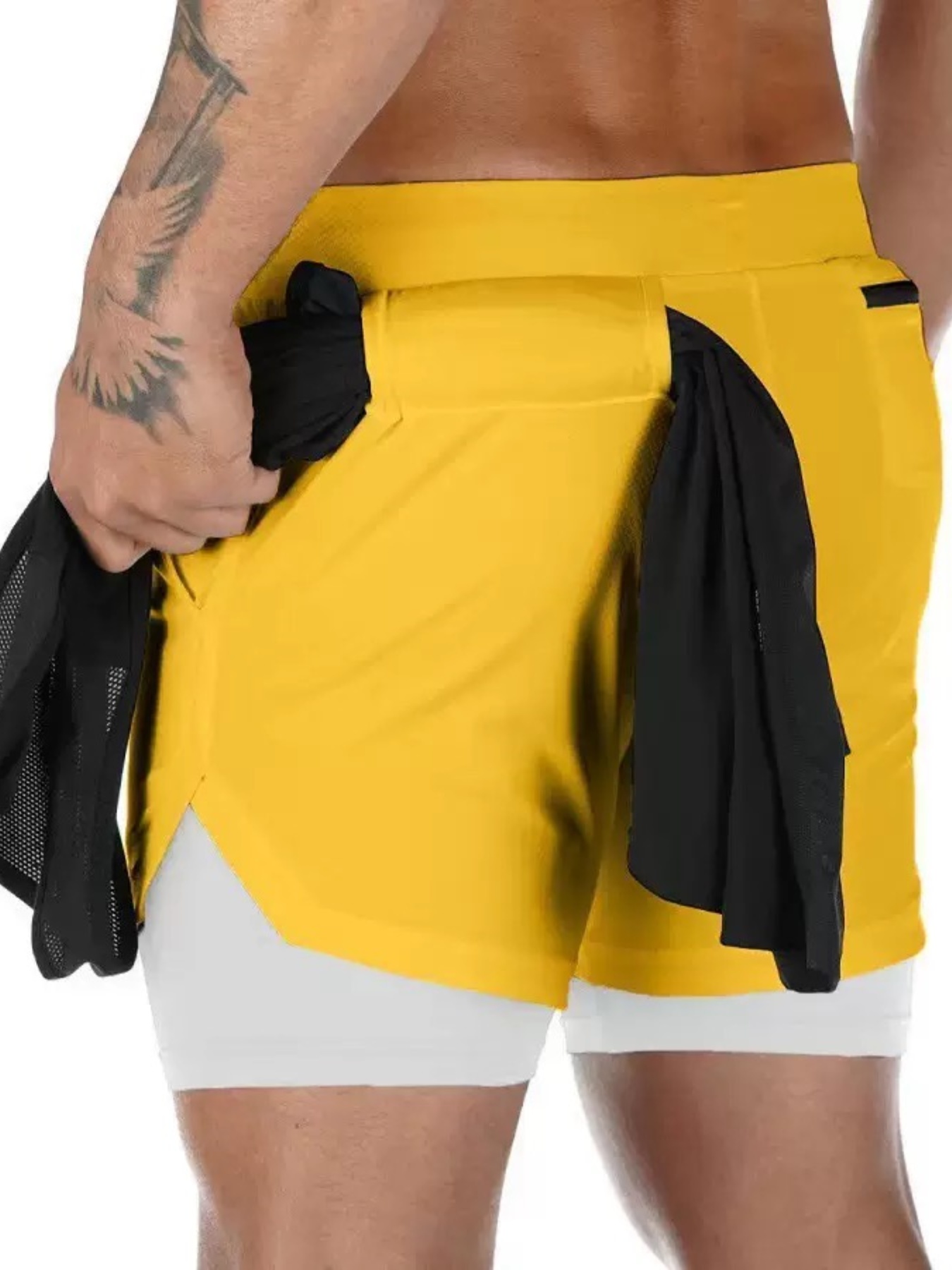 Men'S Summer Gym Shorts with Quick-Dry Double Layers Feature Breathable Construction for Rapid Heat Dissipation, Moisture-Wicking for a Refreshing Feel, Stretchy Fabric for Unrestricted Movement, Stylish Prints That Are Both Attractive And Durable
