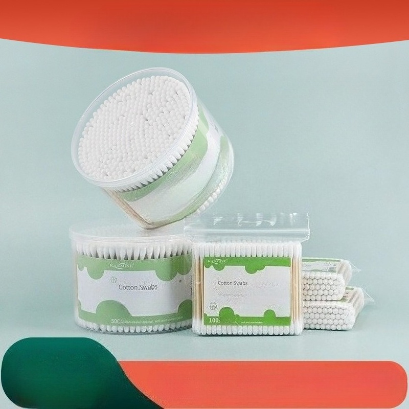 500 Coton-Tiges Individuels - Double Pointe Ronde Papier Recyclé