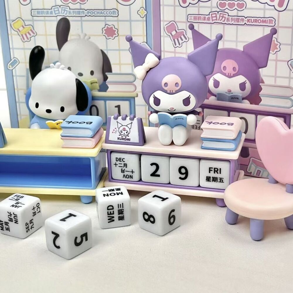 Sanrio Culomi Pacha Dog Calendar Ornaments Desktop Handmade Doll Cartoon Cute Ornaments Girls Gift