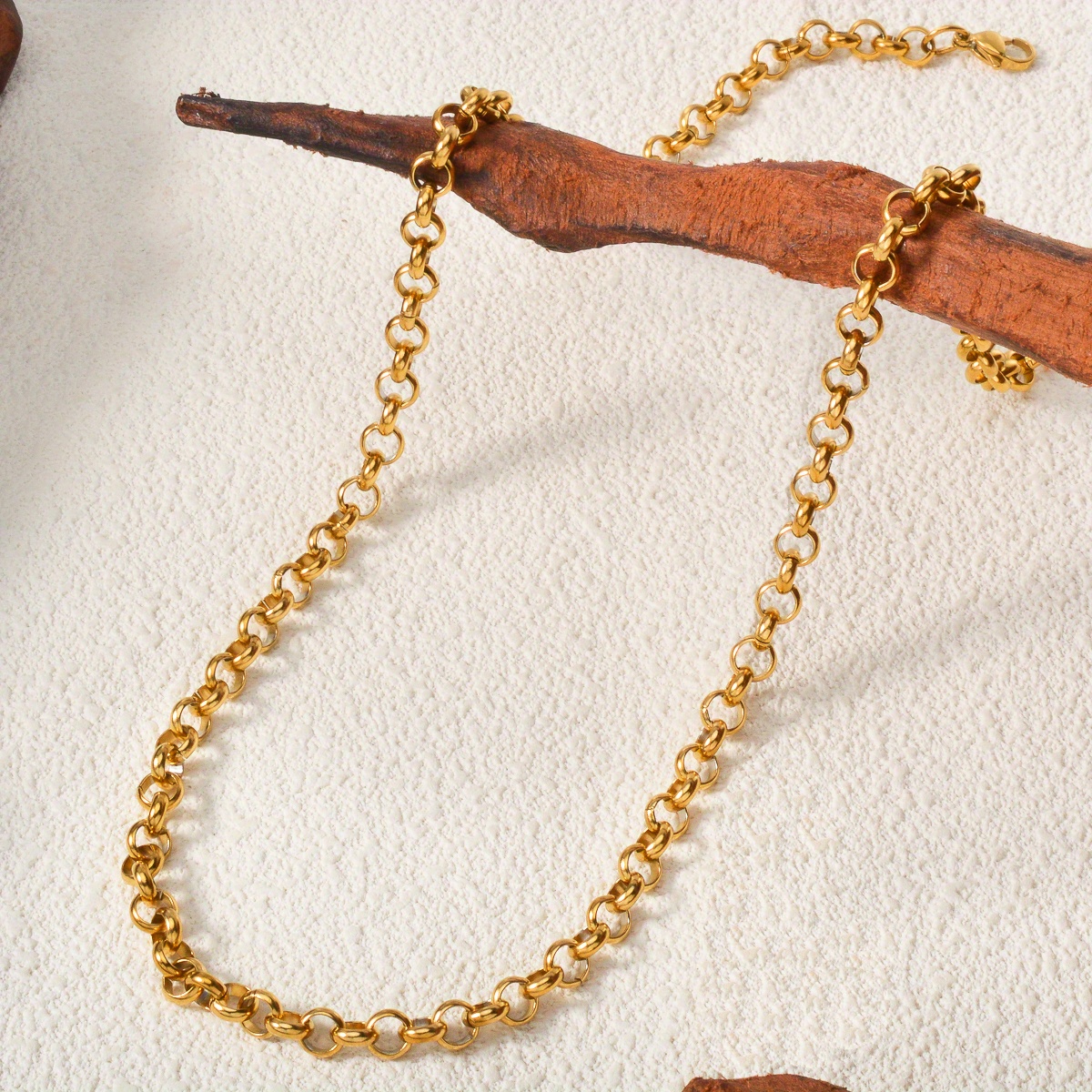Vintage Round Link Chain Necklace