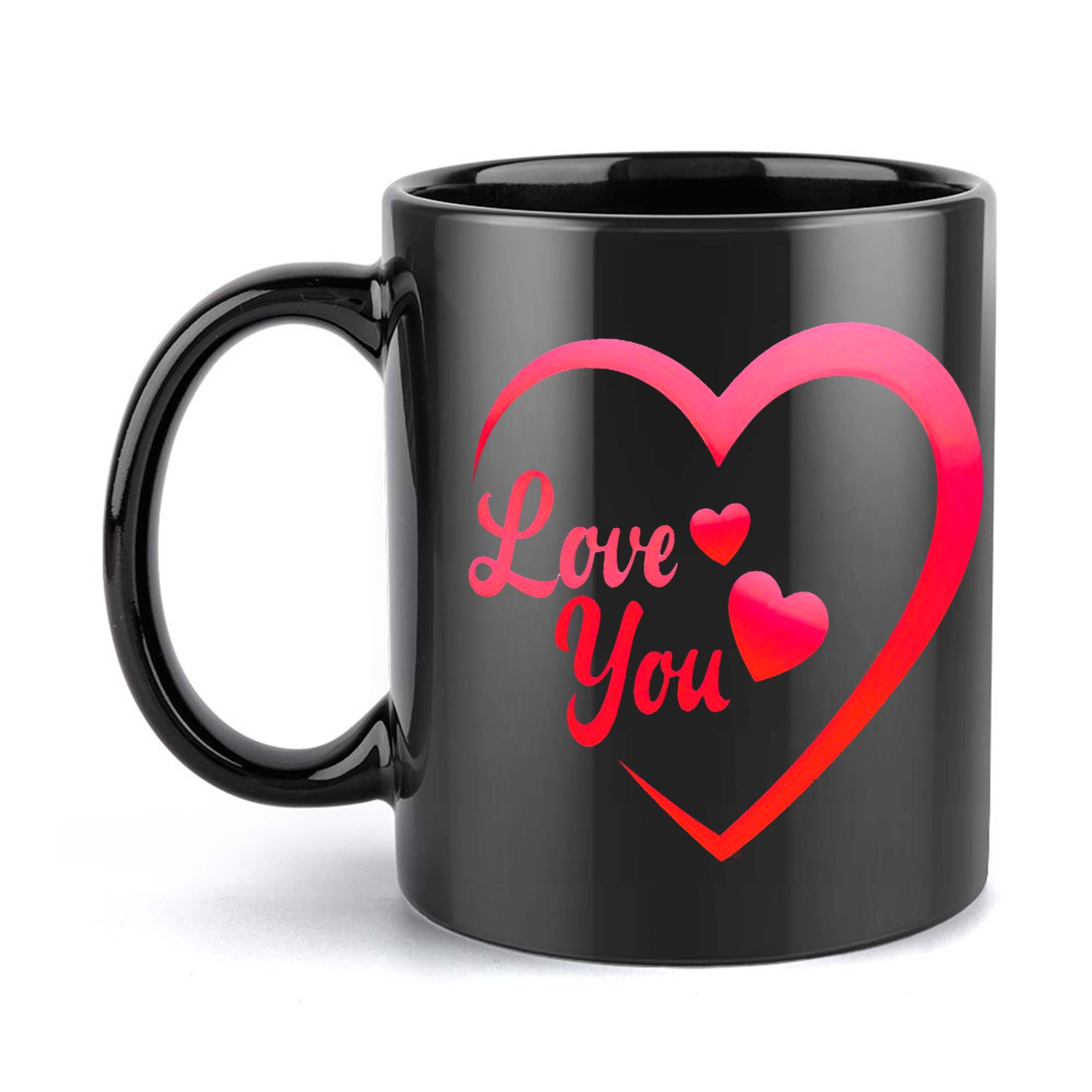 Image of 1pc, Love, Heart, You Funny Mug, 11oz Ceramic Water Cup, Gift Coffee Cup, Decorative Cup, Ideal Birthday And Holiday Gift, Very Suitable For Office//party Gift/wedding Gift/llabour Day Gift