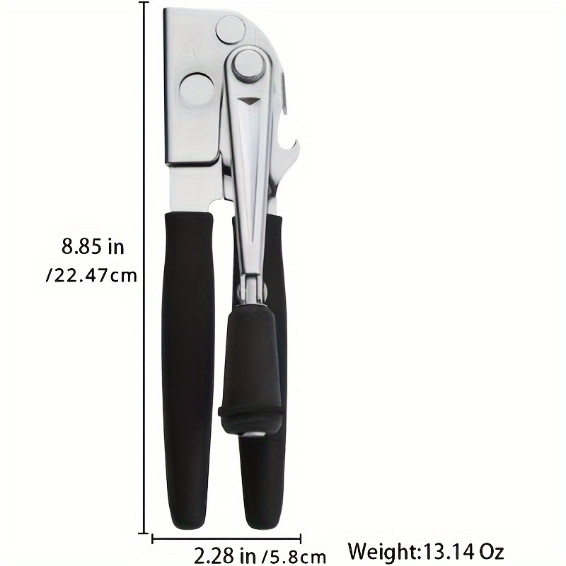 E-shop Robuster manueller Dosenöffner mit extra langem, komfortablem Griff & für große Dosen - Robuste Metallkonstruktion, ergonomisches Design für