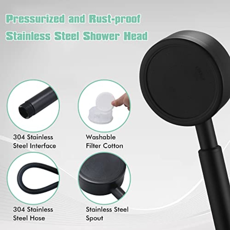 Complete Metal Handheld Shower Head with Filter