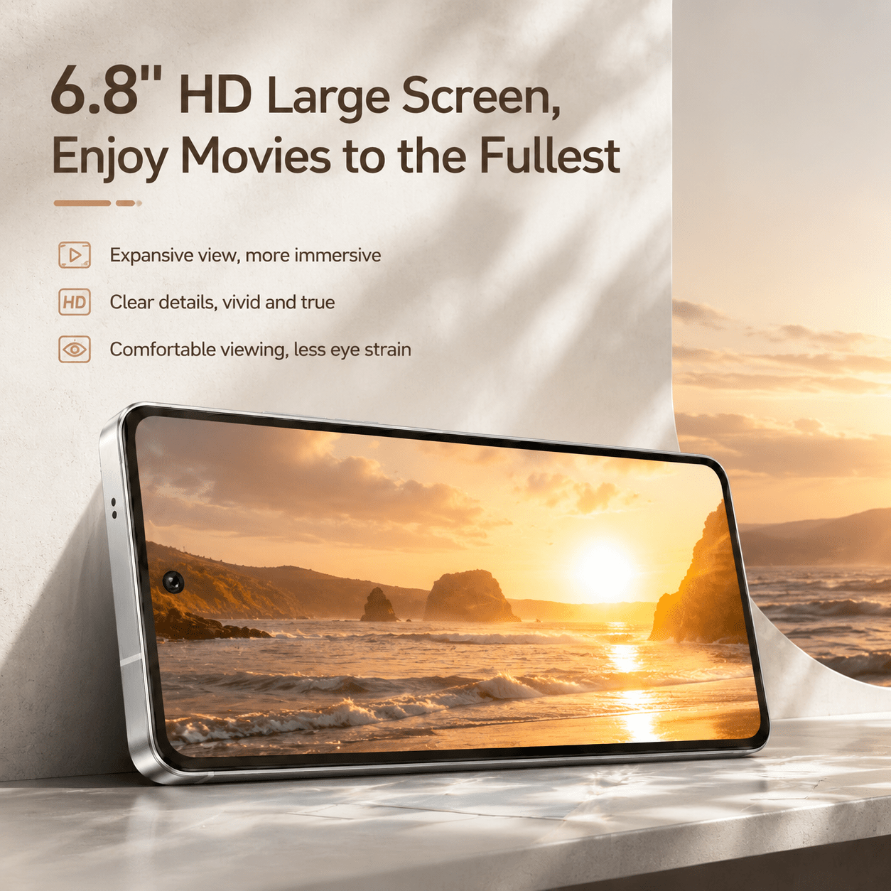 6 8 inch hd touchscreen unlocked   4gb 64gb expandable memory   support face unlock complete bundle senior   Product details 1