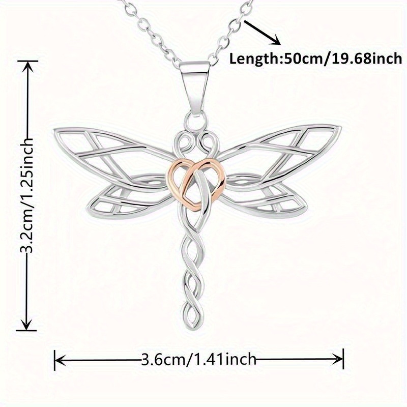Elegant Dragonfly Necklace Gift Box for Stepdaughter