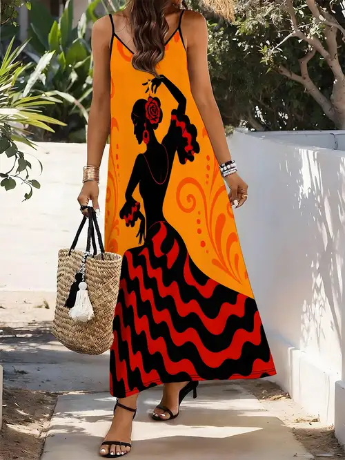spanish casual dress Amazon.com: Skirts for Womens Summer Fall Dress Top Spain Flag Casual V Neck Long Dress for Fashion Womens Dress S : Clothing, Shoes & Jewelry