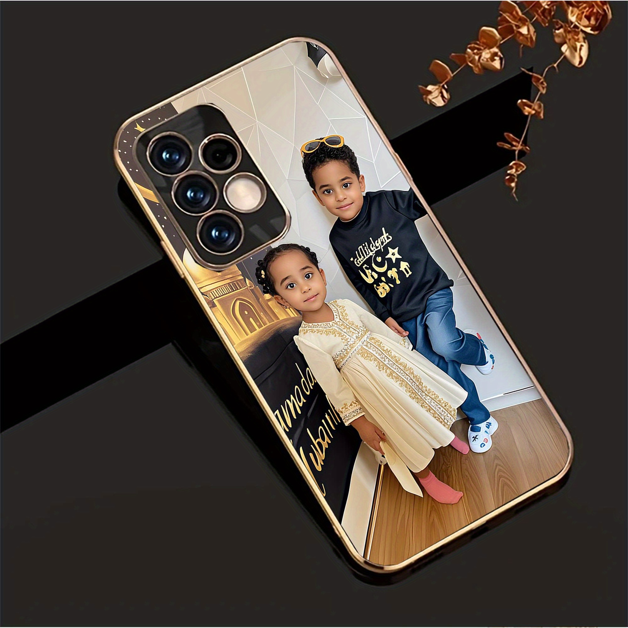 TEMU Custom Phone Case With Photo Pattern, Electroplated Tpu Material, High-gloss Finish. Suitable For Galaxy A235g, A335g, A23, A13, A135g, A03, A03