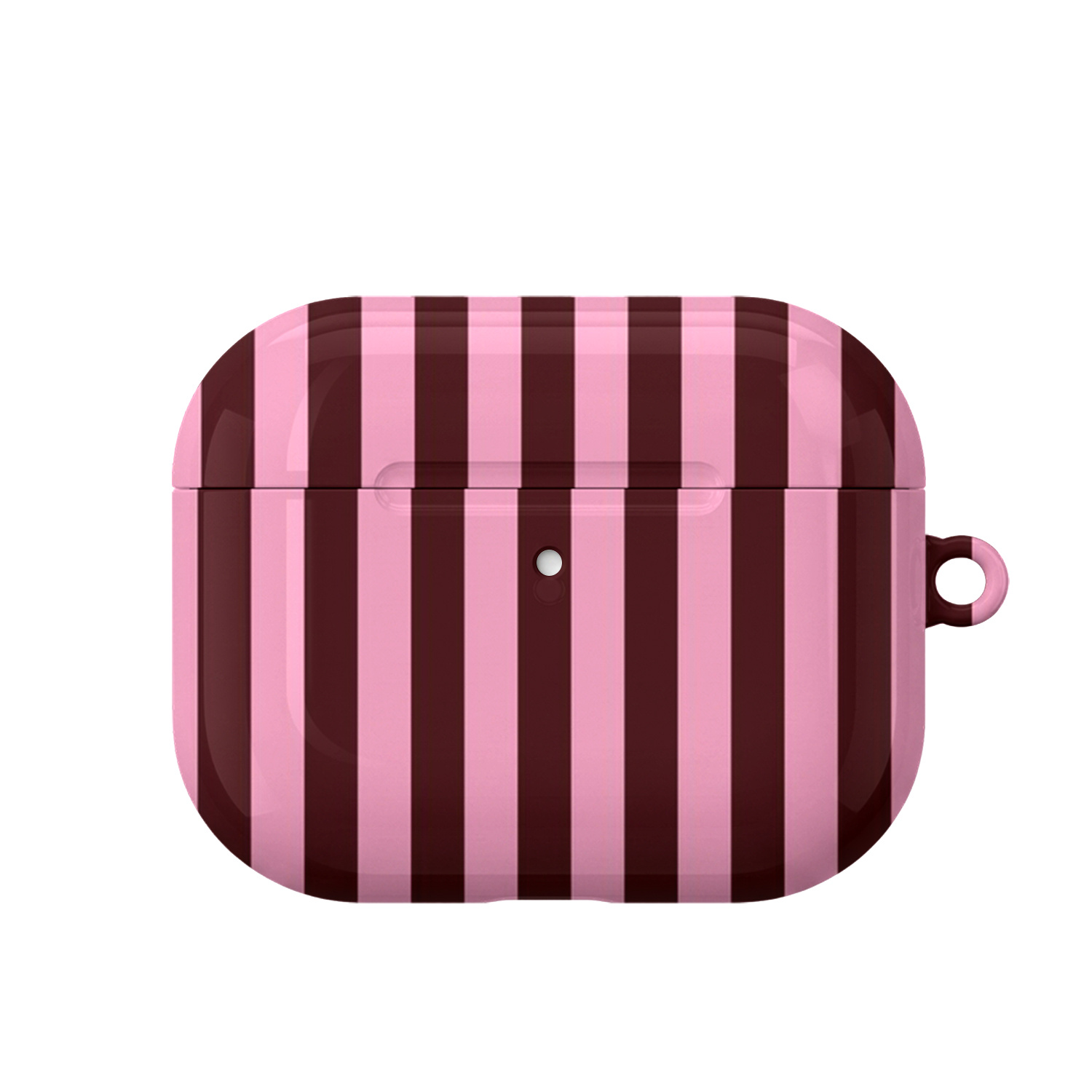 TEMU Striped Earbuds Case Suitable For Airpods Pro3/2/1, Glossy Trendy Aesthetic Protective Cover For , Perfect For Daily & Gifts