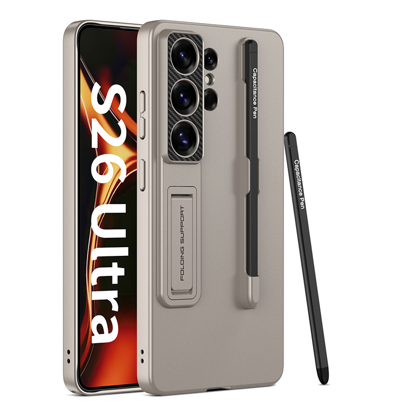 TEMU Phone Case: Phone Case For Galaxy S26 Ultra, New Minimalist And Stylish Ultra-thin Stand With Full Lens Coverage, Raised Protection, Light ,