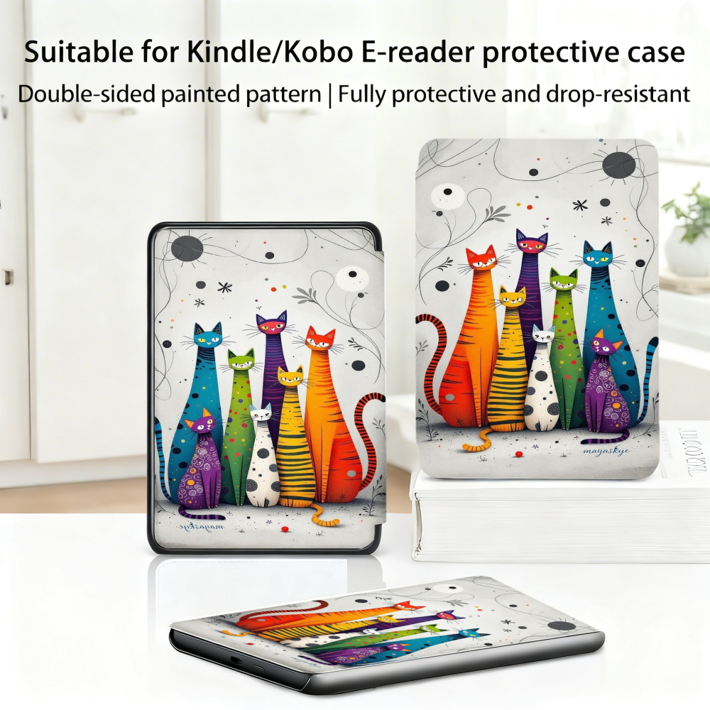 TEMU For //tolino Case Colorful Cats For New For 11th 2019, For 11th Generation Case For 11th(2022/2024), 6-inch