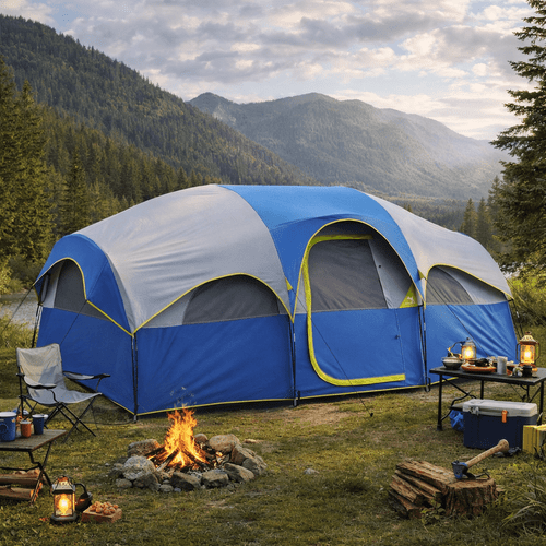 multi person for camping tent capacity for 8 people coated sealed style large capacity tent space partition curtain design suitable for family