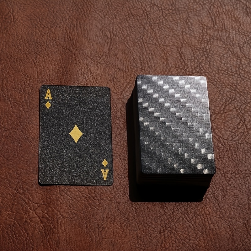 TEMU High-quality Tear-resistant Playing Cards Featuring A Luxurious Golden- Heart-shaped Design . Texture Is Durable, Resistant To Bending, And Not
