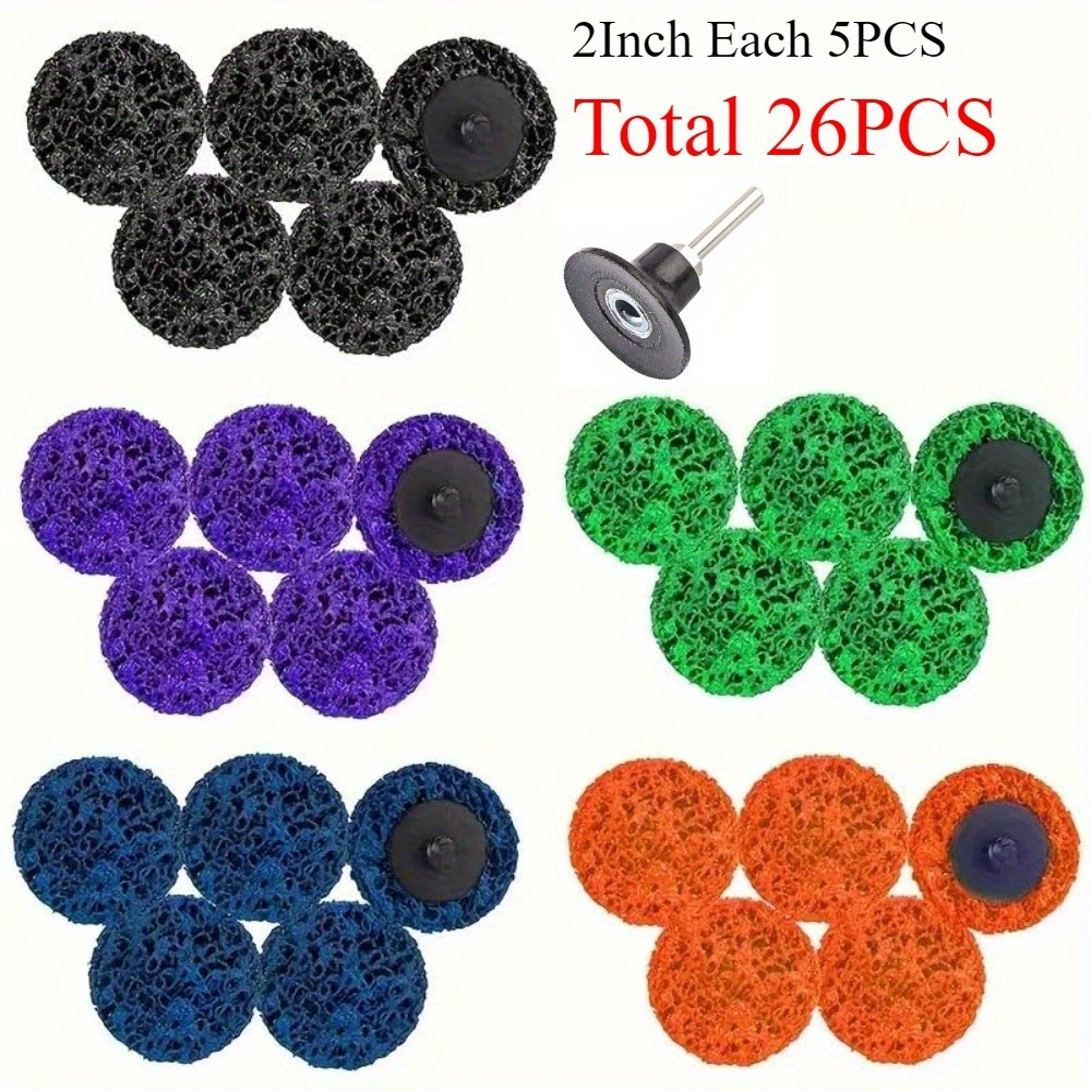 Image of 2-inch Sanding Disc Set, In 21/26/31pcs Variants, -on Design, Resistant To Clogging And Splattering, Easy Surface Grinding, Removal Of Rust And Oxide, Paint , Detailing And , Restore Jewelry