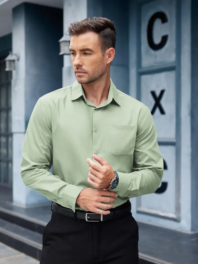 mens dress shirts long sleeve wrinkle free button - Temu mens dress shirts long sleeve wrinkle free button - Temu