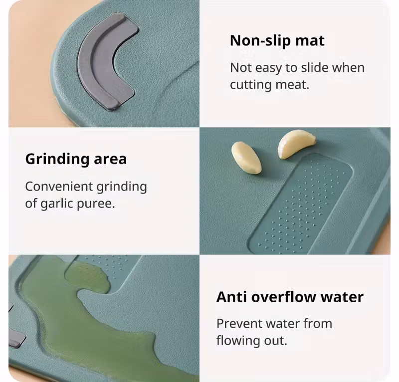 1pc heavy duty stainless steel cutting board with non slip base grinding large rectangular kitchen countertop durable surface for vegetables Product details 2