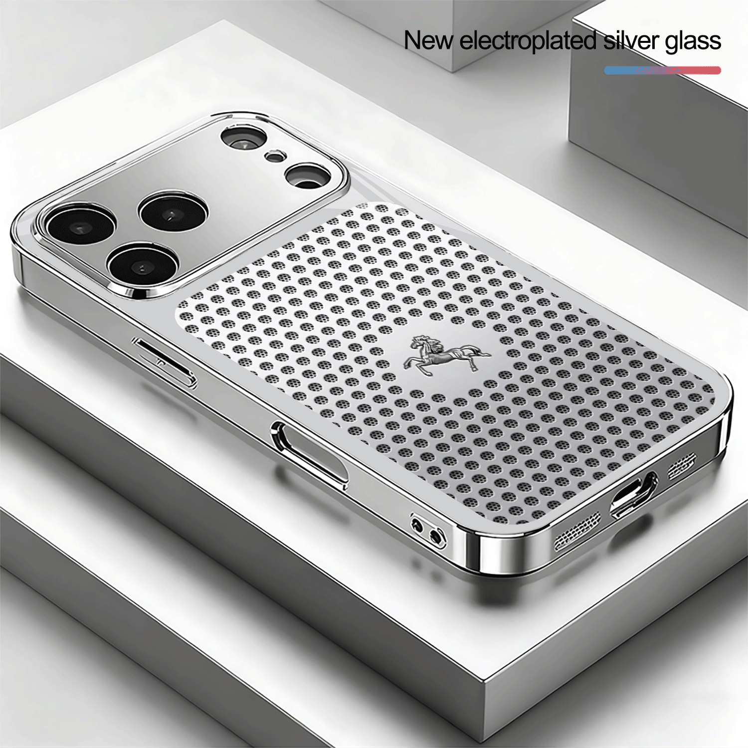 Image of Phone Case - Silvery Metal Panel High-end Silvery Plated Phone Case - Compatible With Iphone 13/14/15/16/17 Series (all Models) And Galaxy S21/s22/s23/s24/s25 Series (ultra/plus/fe)