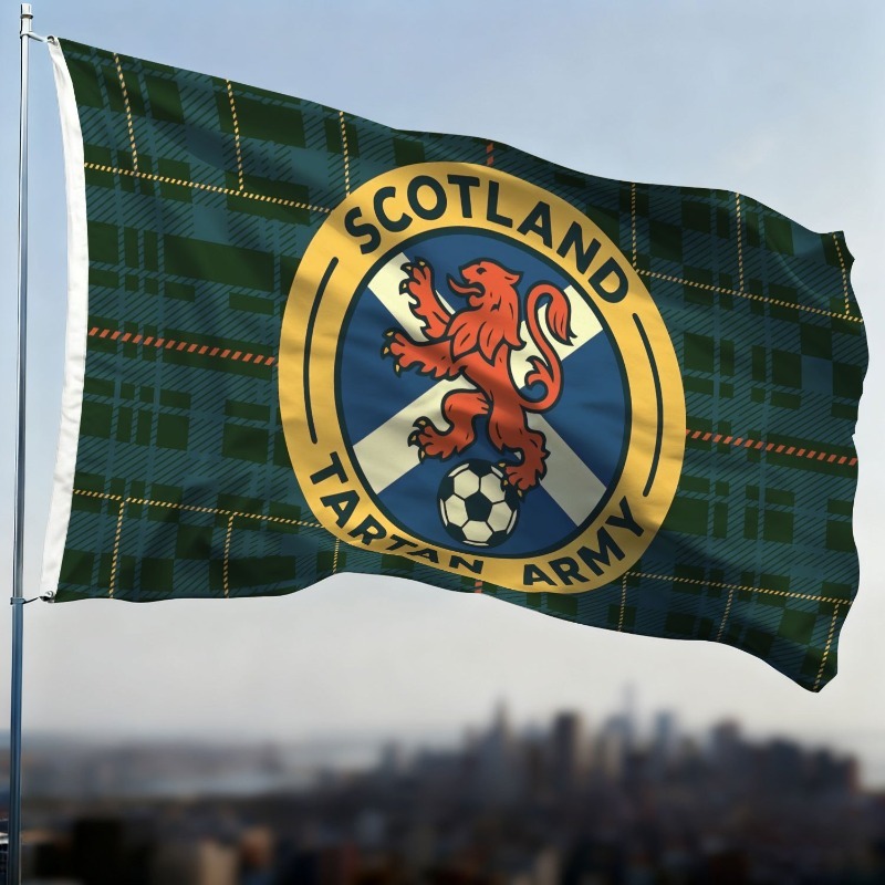 TEMU Single-stitched Hemming , 1pc, Scottish Lion Football Flag, Single-sided Printing