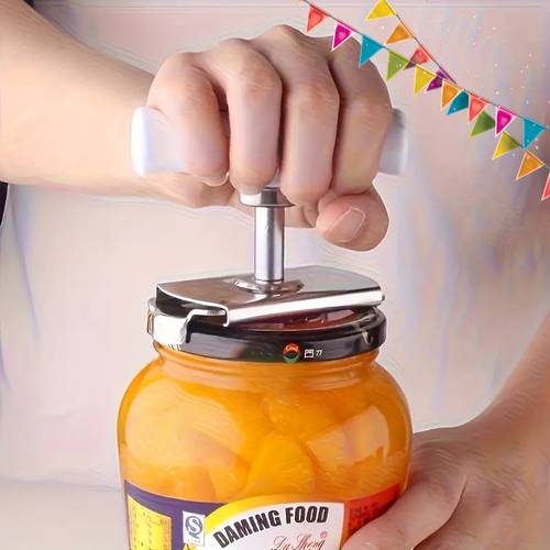 1 stainless steel saving can opener with anti slip adjustable multi functional bottle opener that can and bottle lids suitable for kitchens bathrooms and restaurants recommended as a holiday gift for mothers day