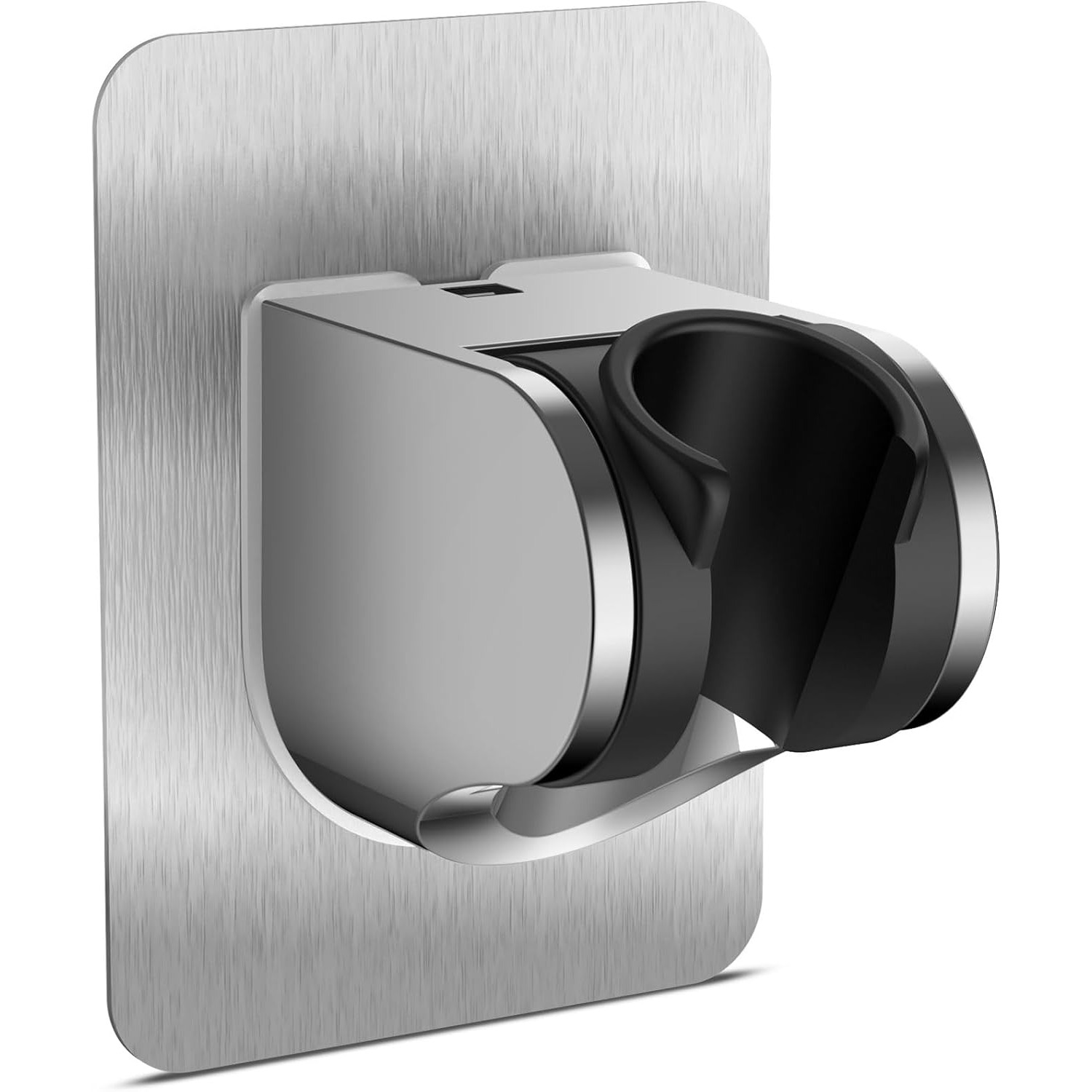 Versatile Shower Head Holder With 3 Adjustable - Wall Mount That Requires No Drilling, Featuring A Sturdy Adhesive And Chrome-plated Abs Bracket, Ideal For Home And Hotel Bathrooms