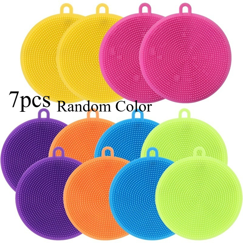 TEMU Set da 7 spazzole multiuso per lavastoviglie a colori casuali, adatte per pentole antiaderenti, bicchieri e superfici delicate - Scovolino