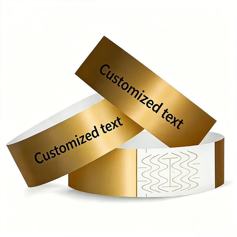 TEMU dorés les plus populaires de 2026, 30/50 bracelets personnalisés en papier polyester durable, adaptés aux réunions annuelles, aux activités de