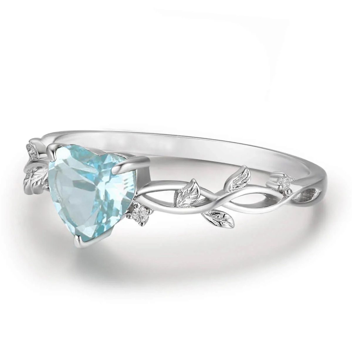 Cubic Zirconia Heart Ring, Perfect for Valentine's Day