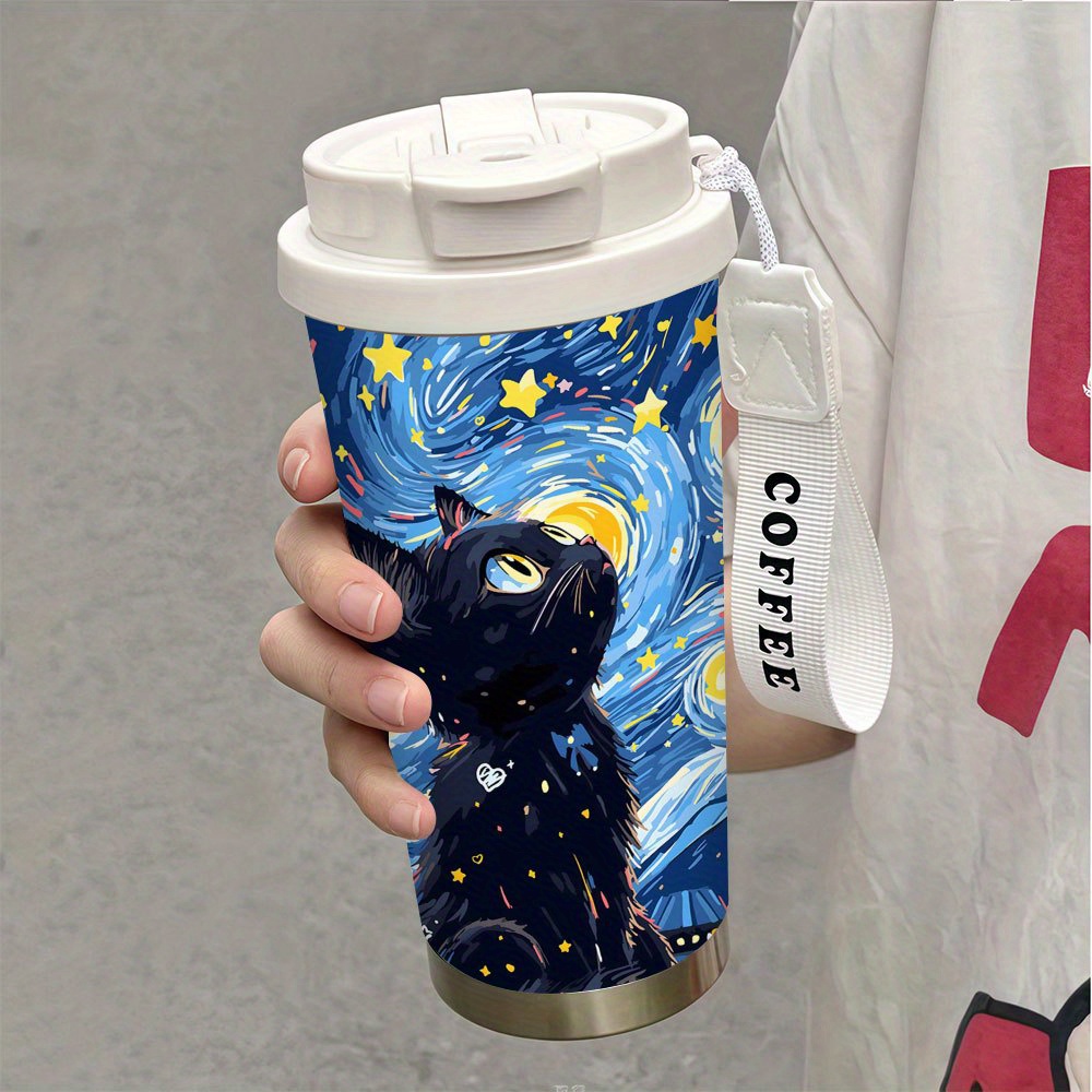 1pc van starry night insulated coffee mug 18oz - Temu Mauritius