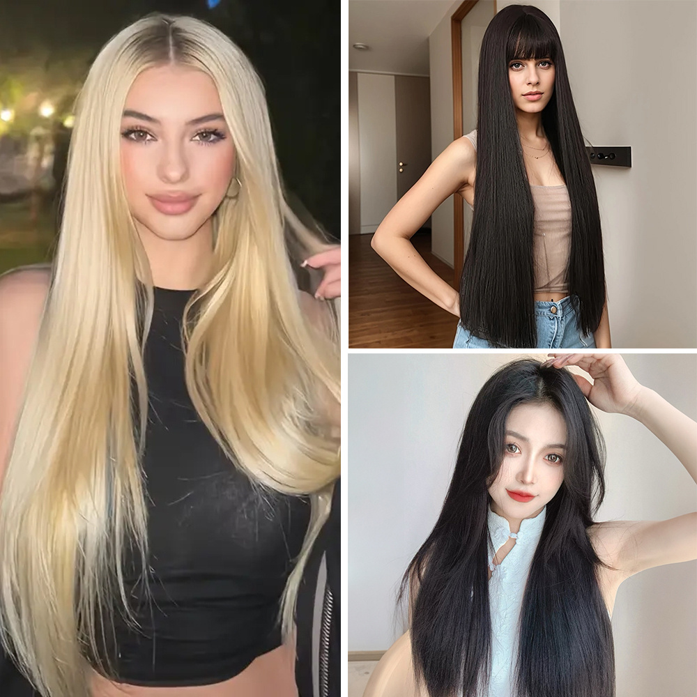 removable hair topper hair topper for women hair extensions clip in 6pcs 7pcs brown hair extension long wavy   clip in hair extension hair pieces for women blonde hair topper wig tools details 0