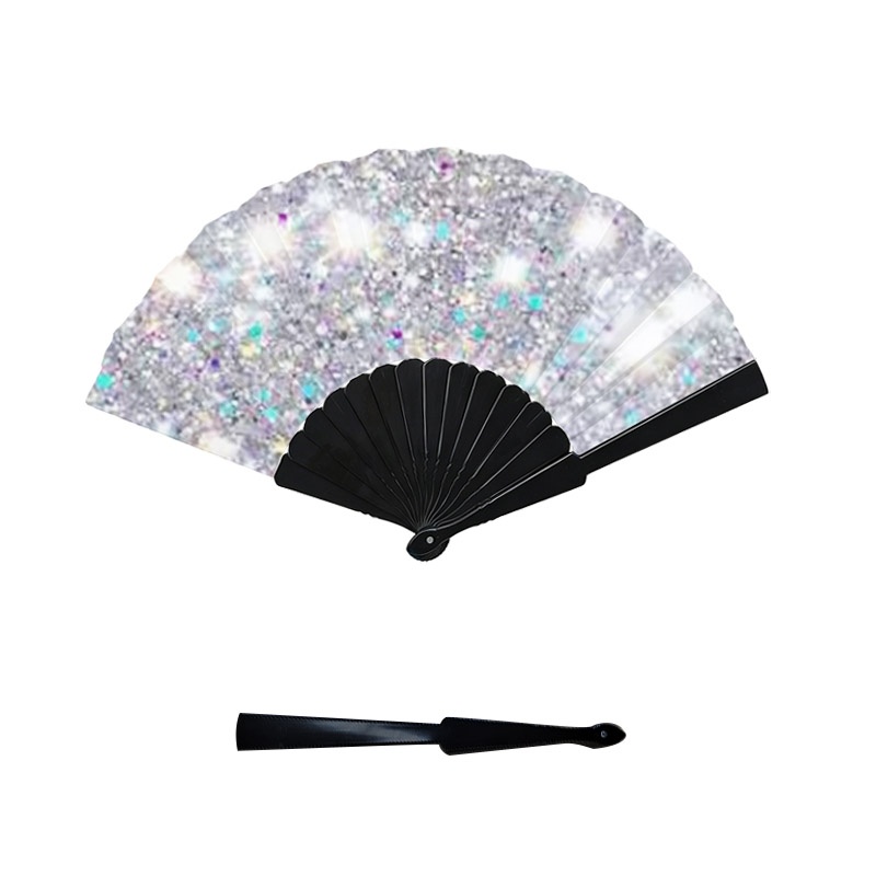 TEMU [Nota: Senza di Paillettes] Pieghevole Portatile con Motivo a Stella, Confezione da 1 pz, del in Plastica con Costole in Plastica, Accessorio