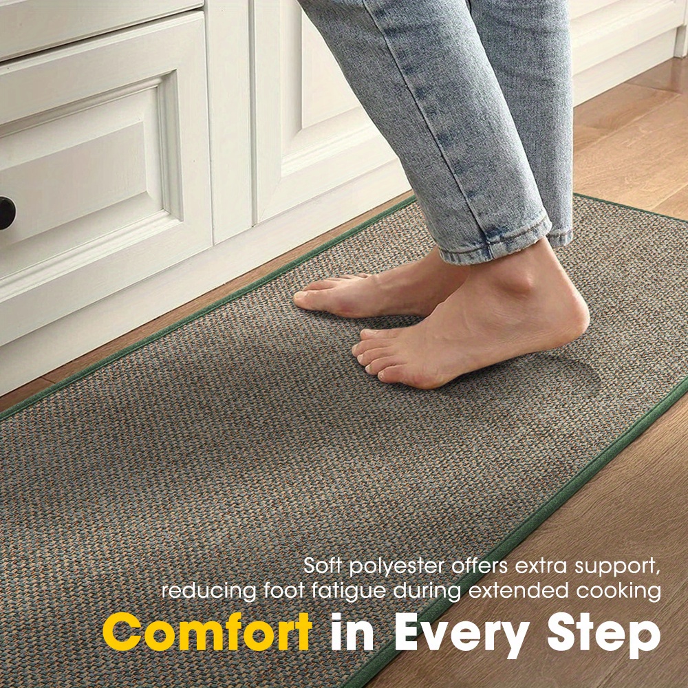 TEMU 2pcs Kitchen Rugs Mats Non Slip Anti Fatigue For Kitchen Floor Home