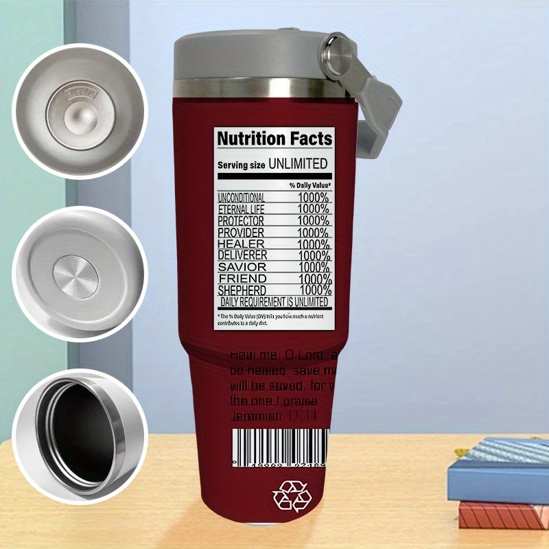 Tasse à café isotherme de voyage 30oz en acier inoxydable 304 | Tasse à vide portable avec couvercle et paille, idéale pour les cadeaux d'anniversaire, de vacances et du Nouvel An