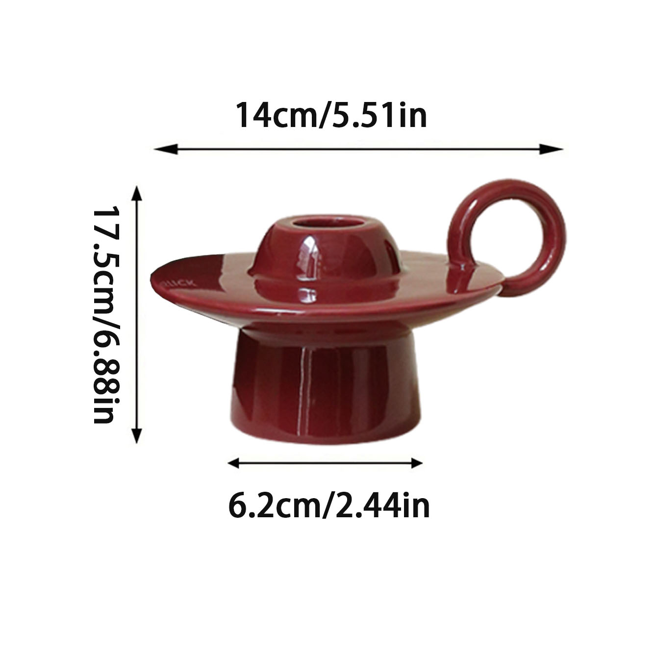 Image of 1pc Ceramic Ufo Candlestickholder, Vintage Style Aromatherapy Candle Base, Retro Tabletopdecorative Candle Stand, Christmas Party Ornament, Romantic Prop Fordining Table, Home Kitchen Decor