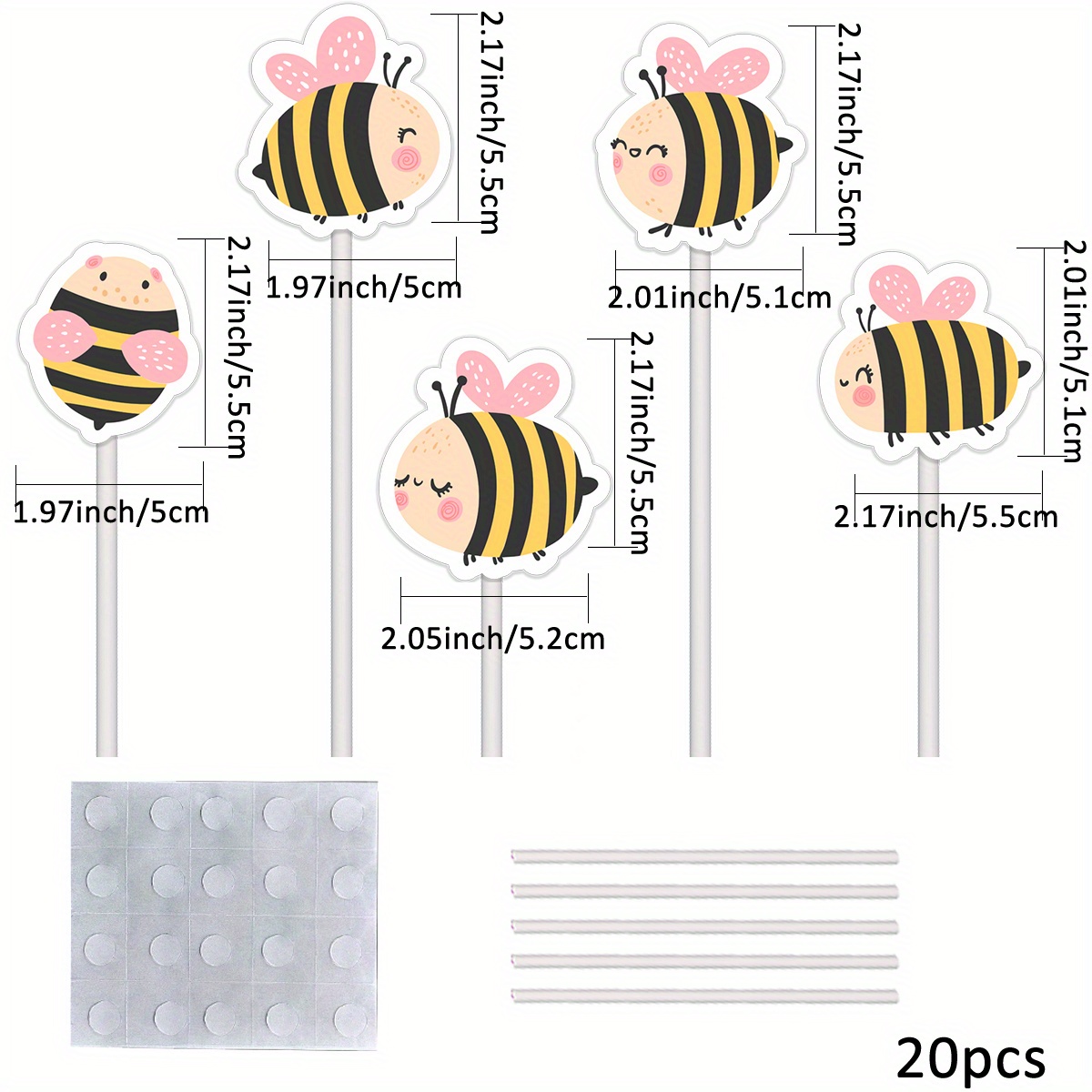 Image of 20pcs Series Cupcake Topper Cartoon Cake Toppers For Day Birthday Party Diy Cupcake Decoration Supplies For Halloween,christmas Event & Party Supplies Halloween&christmas