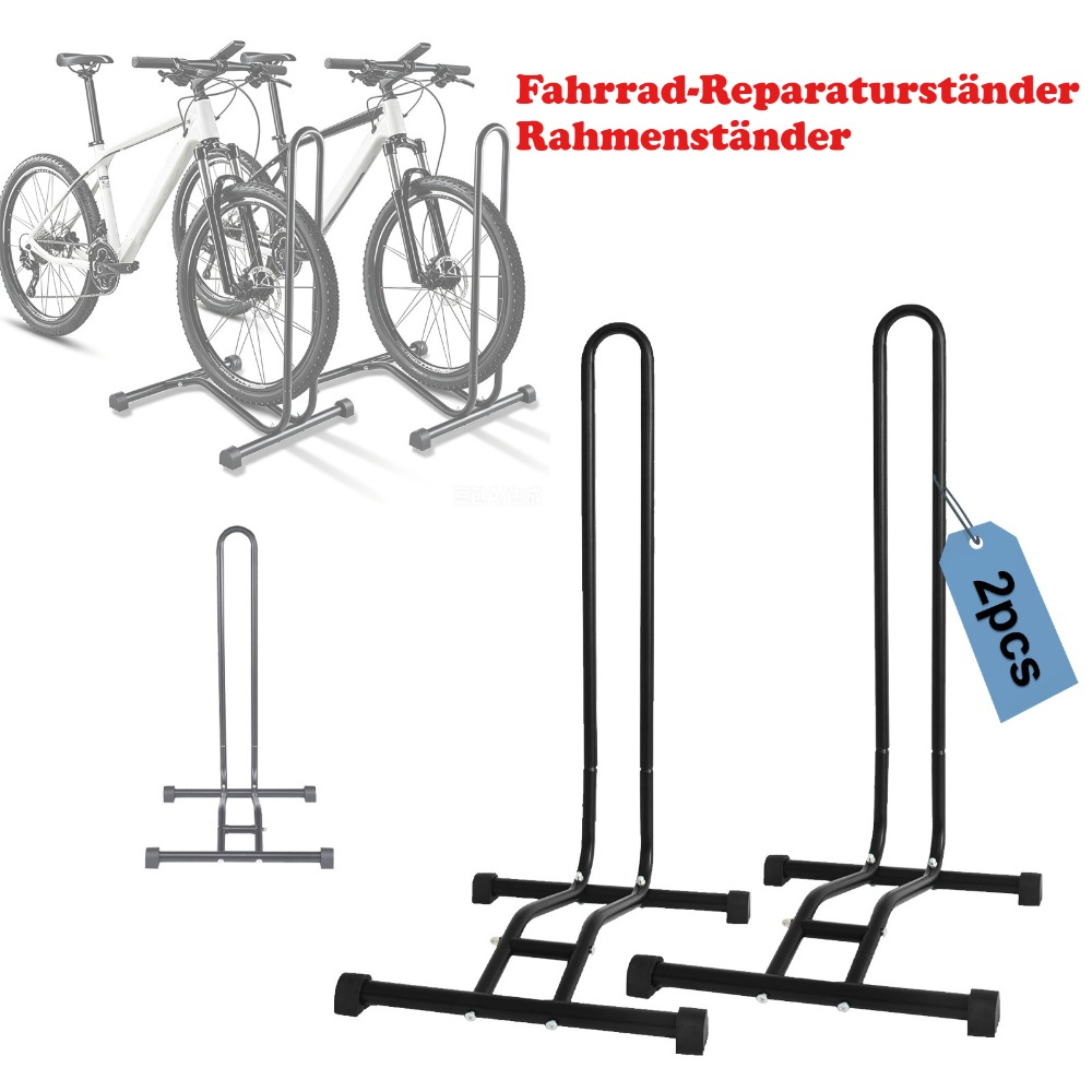 Image of 2pcs Bicycle Repair Stand, Assembly Model, Portable, Indoor Bike Storage. Suitable For Mountain Bikes, Commuter Bikes, And Bikes. Black Iron- Bicycle Stand. Road Bikes, 12-29-inch Tires.