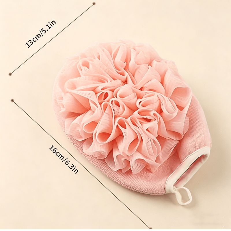 2pcs Soft Scrub Shower Glove and Hook Set for Bathing