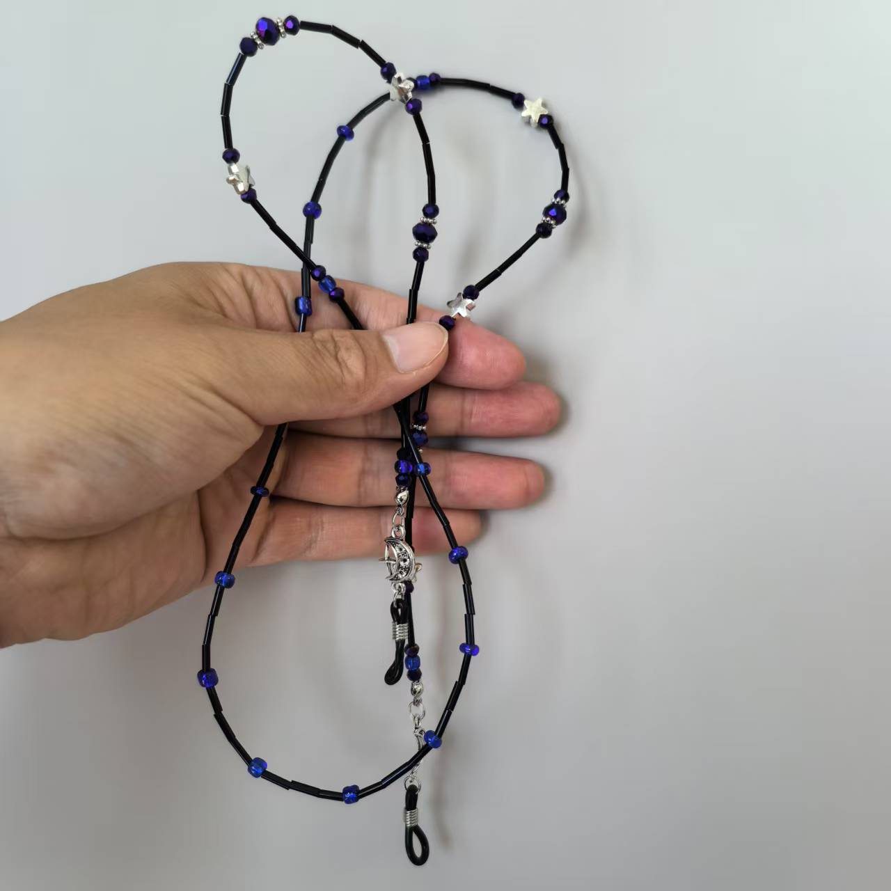 Women's Falling Stars Glasses Chain with Beaded Star Holder