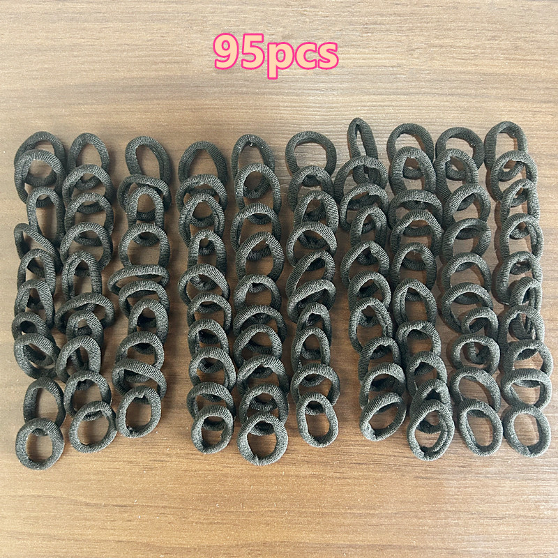 TEMU Confezione da 95 pezzi di elastici per capelli -danneggiamento adatti per code , e - Fascie elastiche morbide - e -piega, presa delicata non per