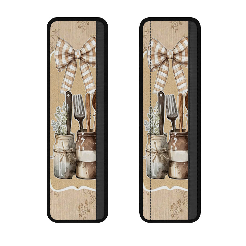 TEMU 2pcs, Ensemble de gants de protection vintage à carreaux et nœud pour cuisine, pot, micro-ondes et réfrigérateur, avec fleurs et , ensemble de