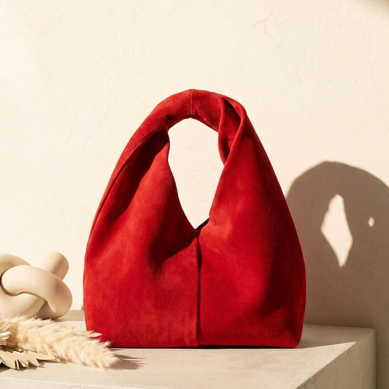 TEMU Women's Evening Dinner Handbag, Vintage Suede Pu Ladies' Handbag, Twist-handle Mini Tote Bag, Casual Small Bag With Magnetic Clasp And Built-in