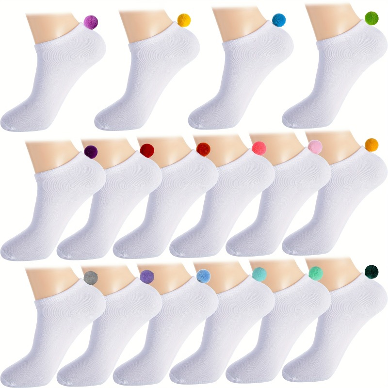 16 Pairs Of Women's Heel Socks With Design At The Back, Low-top Seamless, Suitable For Men And Women