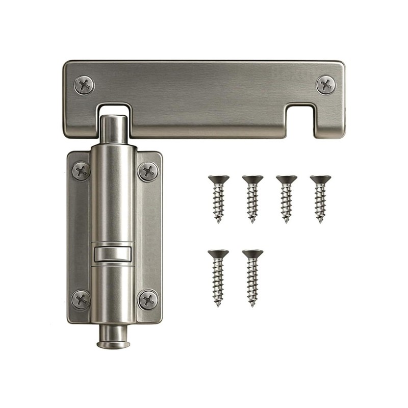 TEMU Sliding Door Lock Heavy Duty Stainless Door Ventilation With Top And Bottom Installation For Home And Office Security