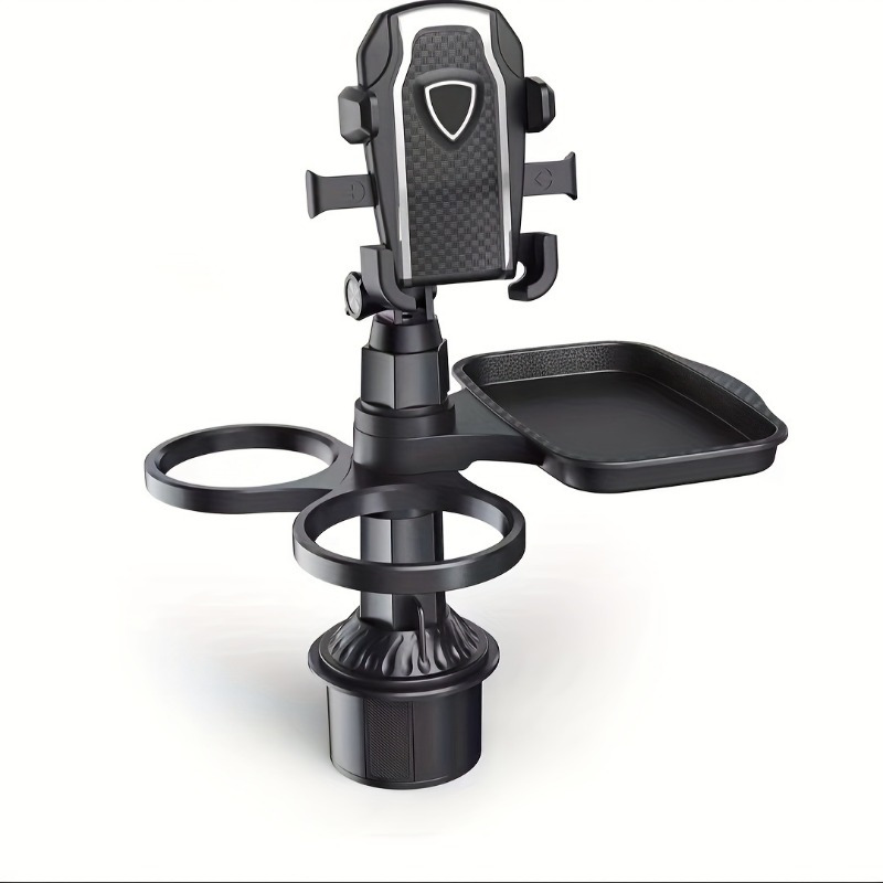 TEMU Multi Functional 3-in-1 Car Cup Holder, Abs Material, With A Stable And Base, Is An Essential Travel Item For Beverages And Snacks