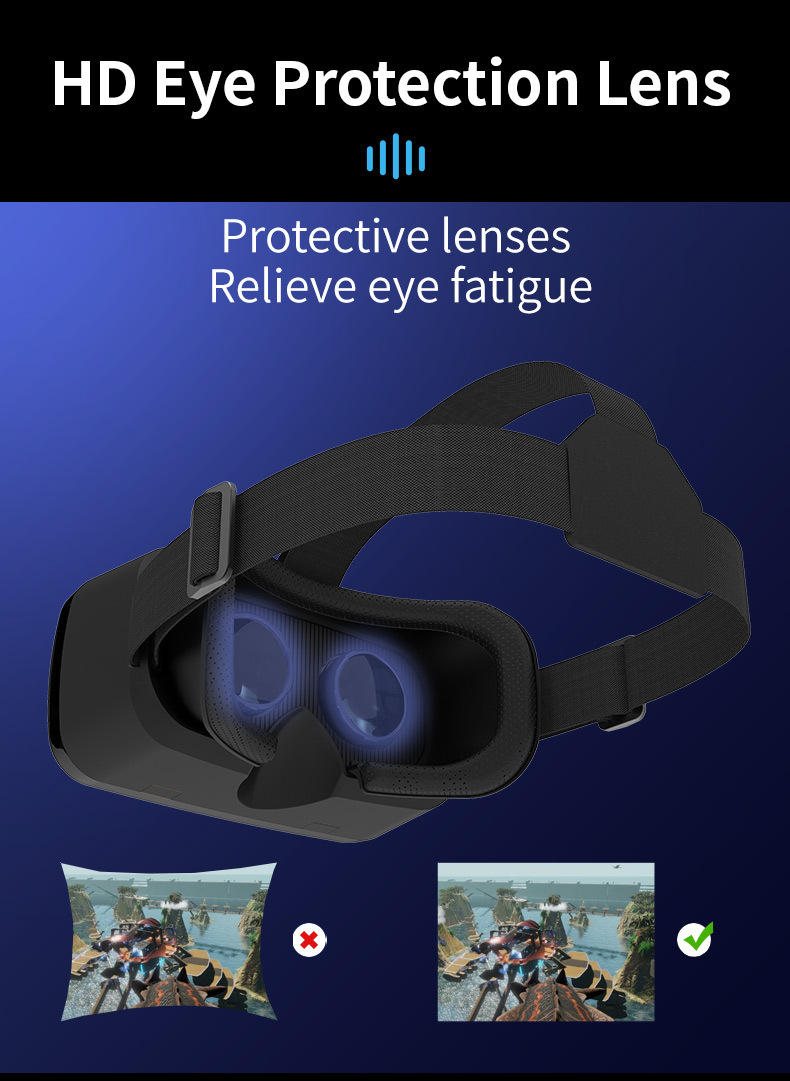 Casque VR Universel pour Smartphones - Compatible iOS et Android, avec Lunettes de Jeu HD Immersives pour Films et Jeux de Realité Virtuelle, Conçu avec des Sangles Réglables et une Construction Légère