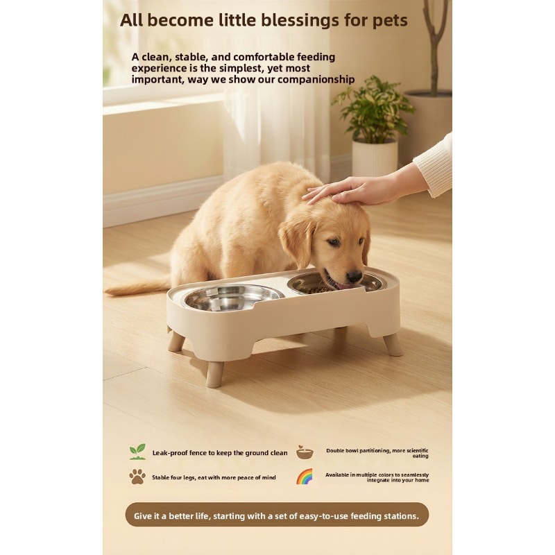 new elevated double bowl for cats and dogs all in   dual bowl for food and water   in plastic stainless steel ceramic with multiple colors   from for your   pet Product details 1