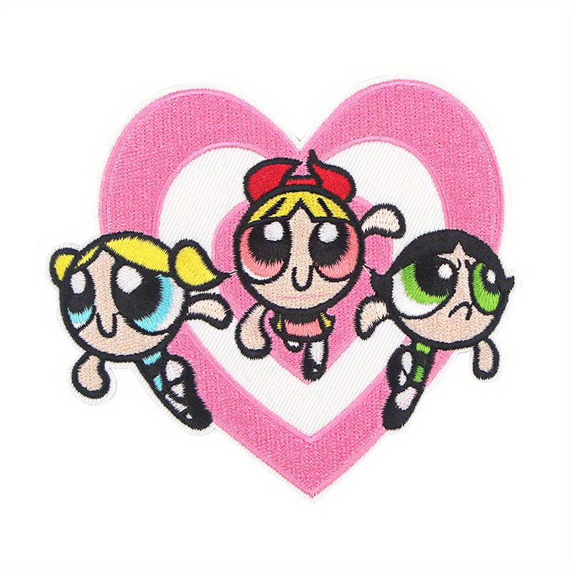 Image of Wb Iron-on & Sew-on Fabric Patch - 3 Cute Pink , Embroidered Applique For Accessories, Halloween & Christmas Festive Decorations Suitable For Men And Women.