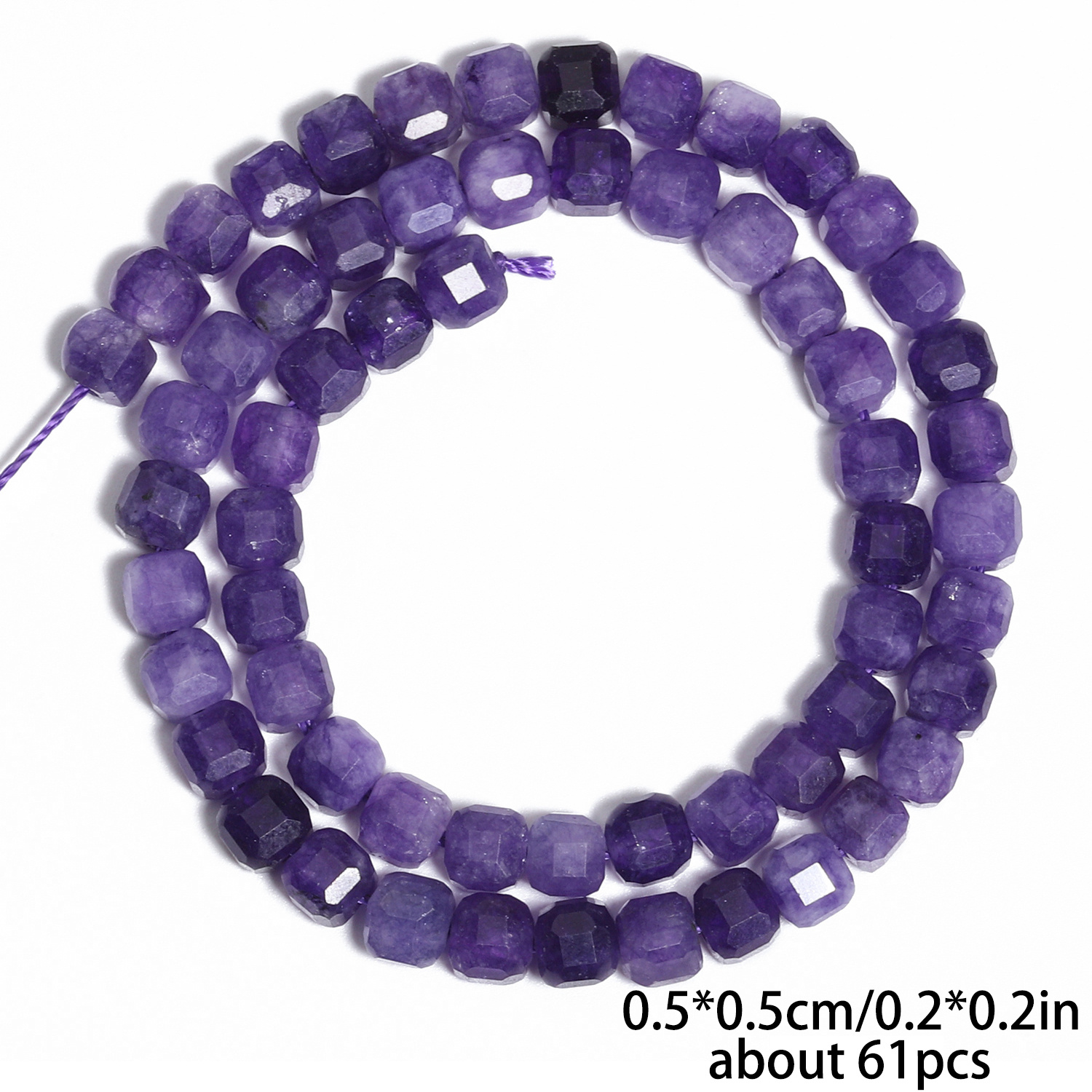 TEMU Perline di in a sfaccettato AAA da 5/7 mm in viola, perline distanziatrici quadrate per di gioielli, braccialetti e di perline aggiuntive