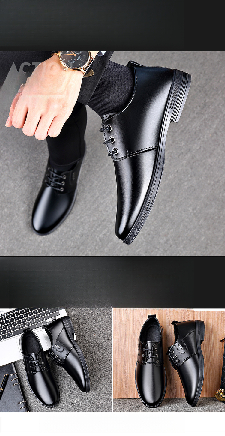 Chaussures polyvalentes pour affaires, déplacements, entretiens, mariage, chaussures de travail antidérapantes et résistantes à l'usure, chaussures de conduite à lacets, chaussures habillées pour hommes de style luxe léger