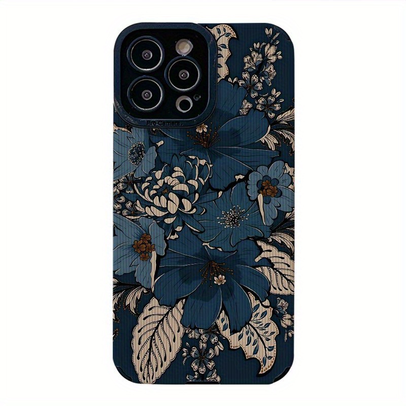 TEMU Creative Floral Pattern Tpu Phone Case For Iphone 16, 15, 14, 13, 12, 11, Xs, Xr, X, 7, 8 Plus Pro Max - Stylish Design Suitable For Men And